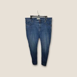 Madewell Women’s 9” Mid Rise Skinny Blue Wash Size 34 Tall
